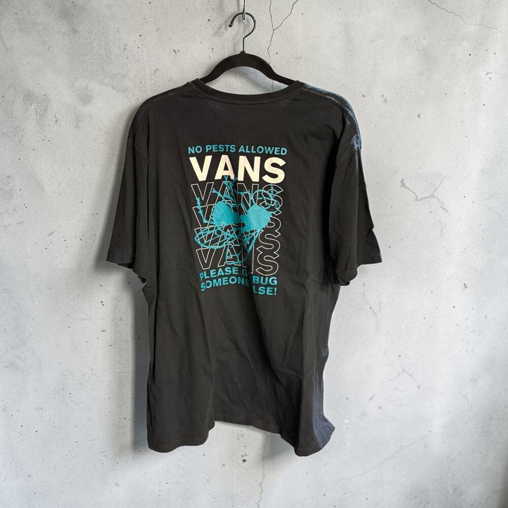 VANS Off the Wall No Pests Allowed Mens Tshirt - Black Size XX